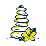 Spa stones and plumeria bloom Spa stones and plumeria bloom